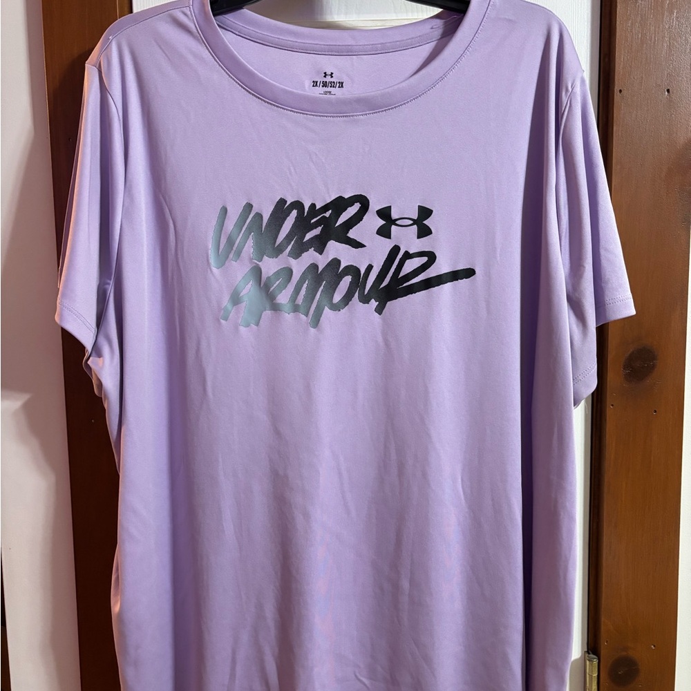Under Armour Men's Light Purple Graphic Tee